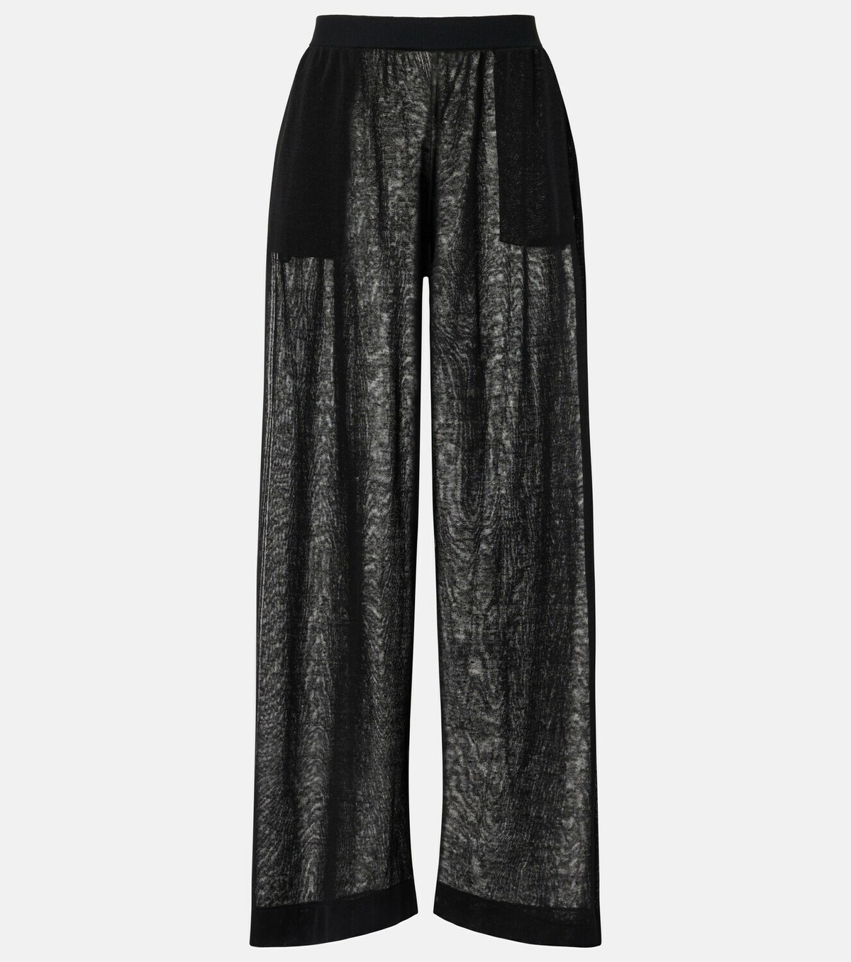 Alaïa Linen and silk wide-leg pants