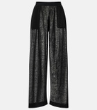 Alaïa Linen and silk wide-leg pants