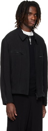 YOHJI YAMAMOTO Black Zip Blouson Jacket