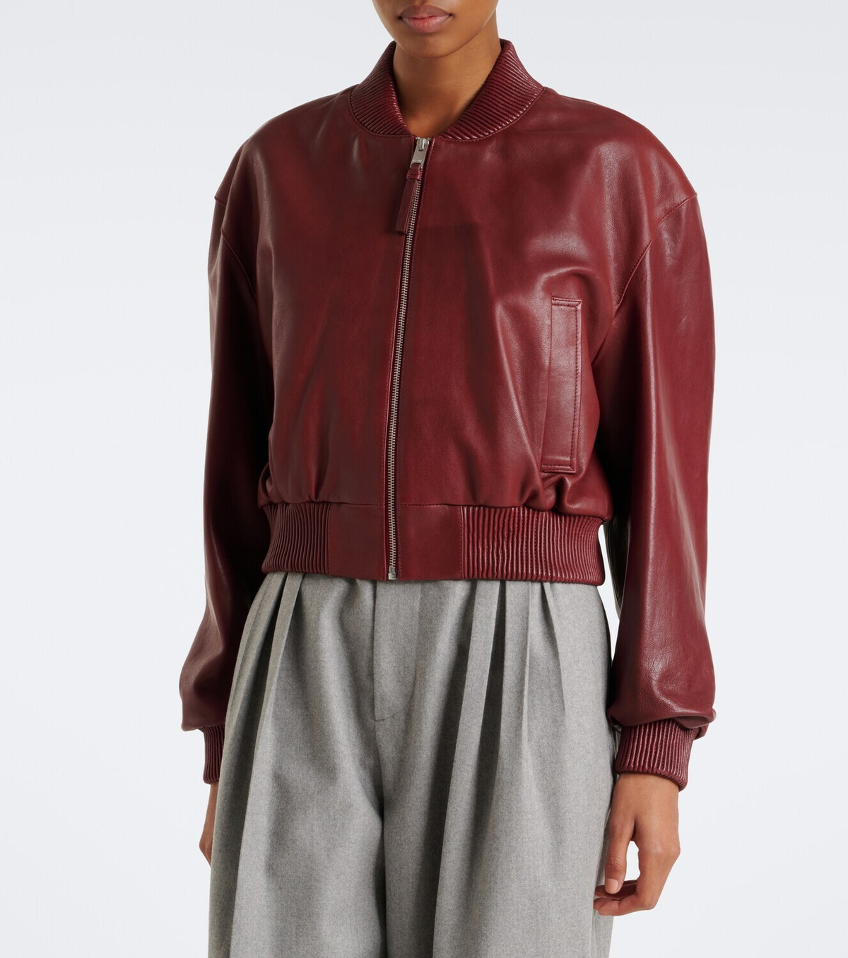 Arma Hannah leather bomber jacket