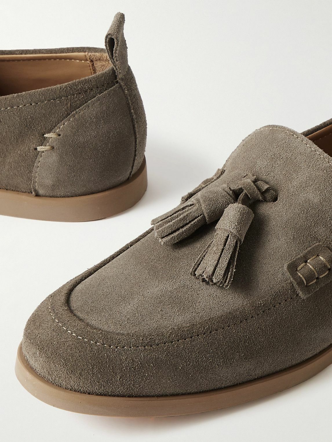 Mr P. - Leo Tasselled Suede Loafers - Green Mr P