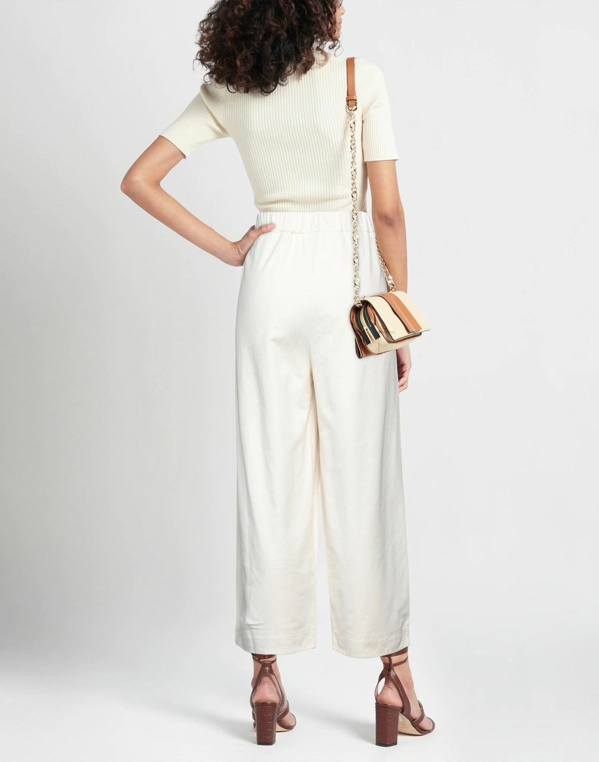 Alessia Santi Womens Pants Ivory