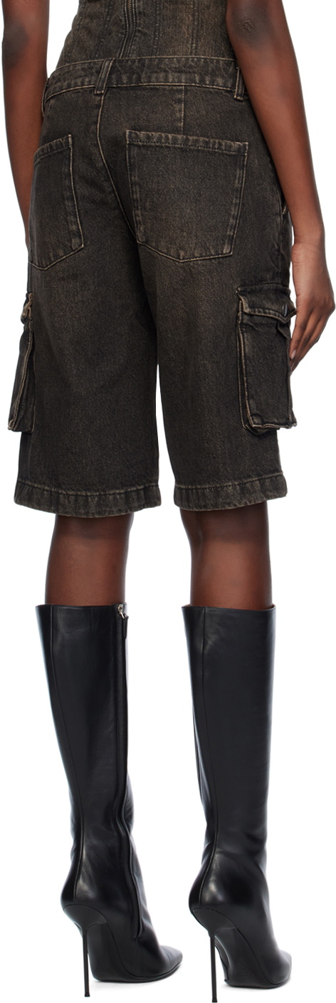 Miaou Gray Dune Denim Shorts