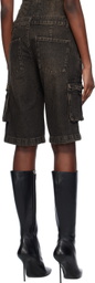 Miaou Gray Dune Denim Shorts