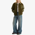 House Of Sunny Women's Vinyl Free Fall Bomber Jacket in Army Green