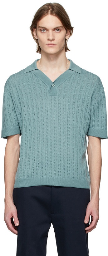 Photo: King & Tuckfield Green Curved Placket Polo