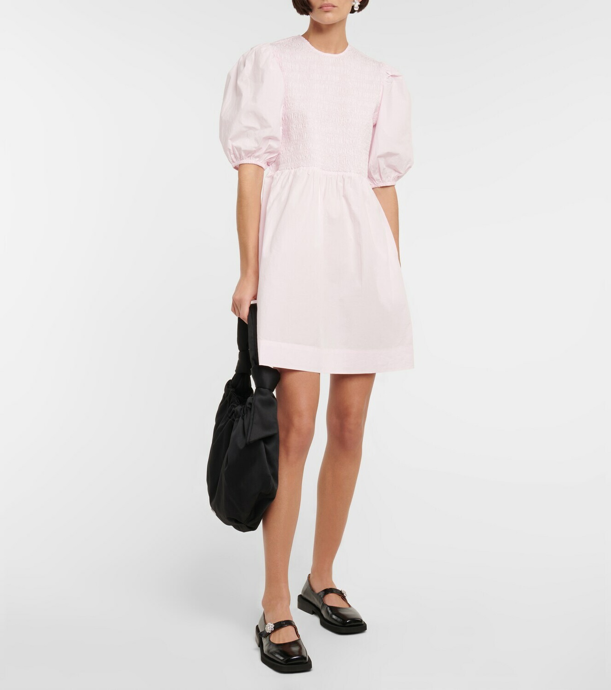 GANNI ホウティテルノスリフミニトレス F9224 099 Sparkle Doubleface Mini Dress