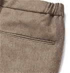 Incotex - Slim-Fit Brushed Wool-Twill Trousers - Tan