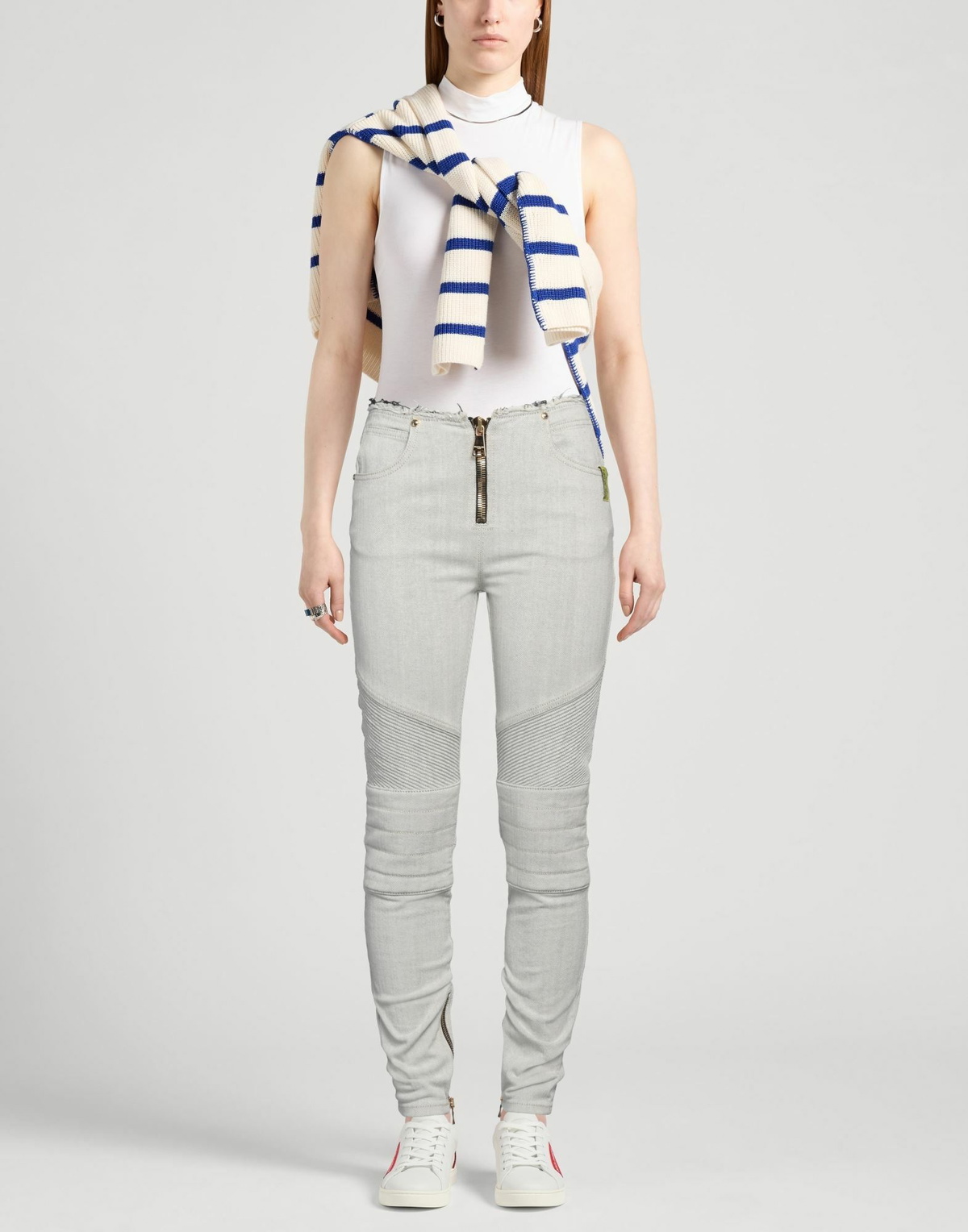 Balmain Womens Jeans in White