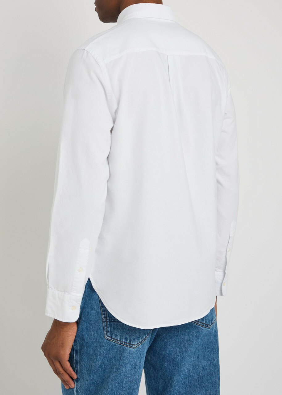 Officine Générale Cotton Oxford Shirt White