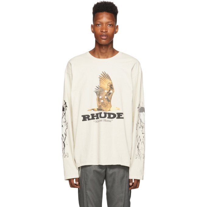 Photo: Rhude Off-White Almost Home Long Sleeve T-Shirt