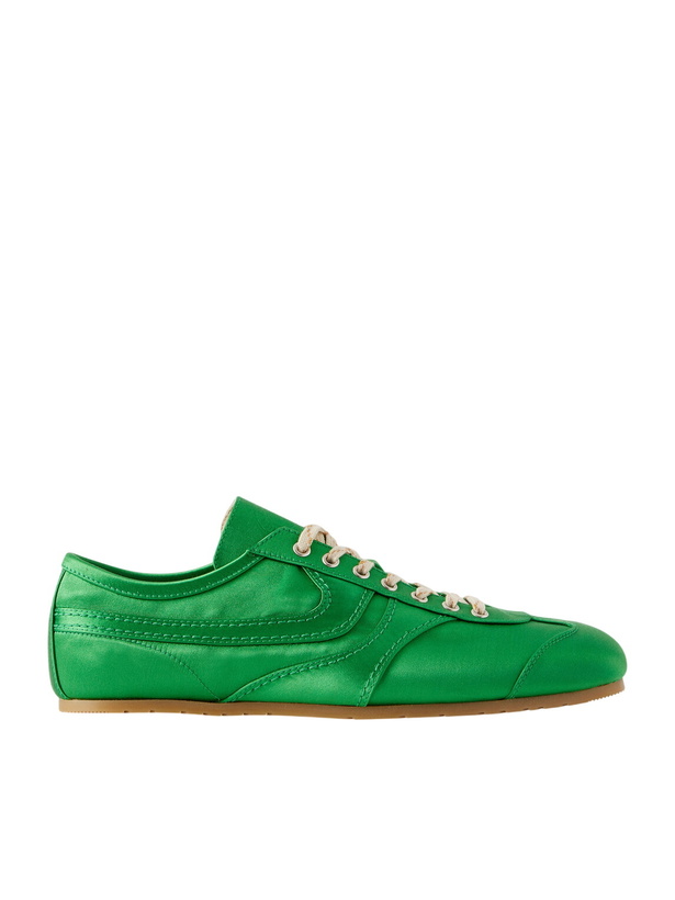 Photo: Dries Van Noten - Satin Sneakers - Green