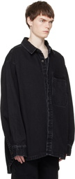 Entire Studios Black Herculean Denim Shirt