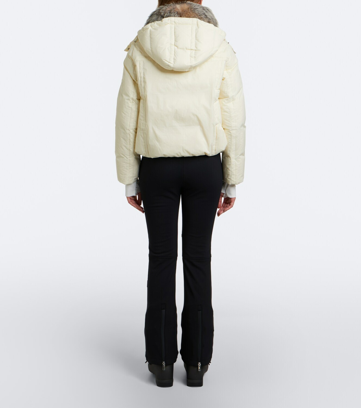Yves Salomon Shearling-trimmed hooded down ski jacket