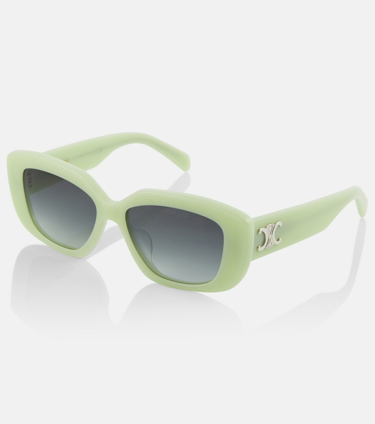 Celine Triomphe 04 55mm Rectangular Sunglasses Triomphe 04 sunglasses in Acetate - BLACK | CELINE main image 2