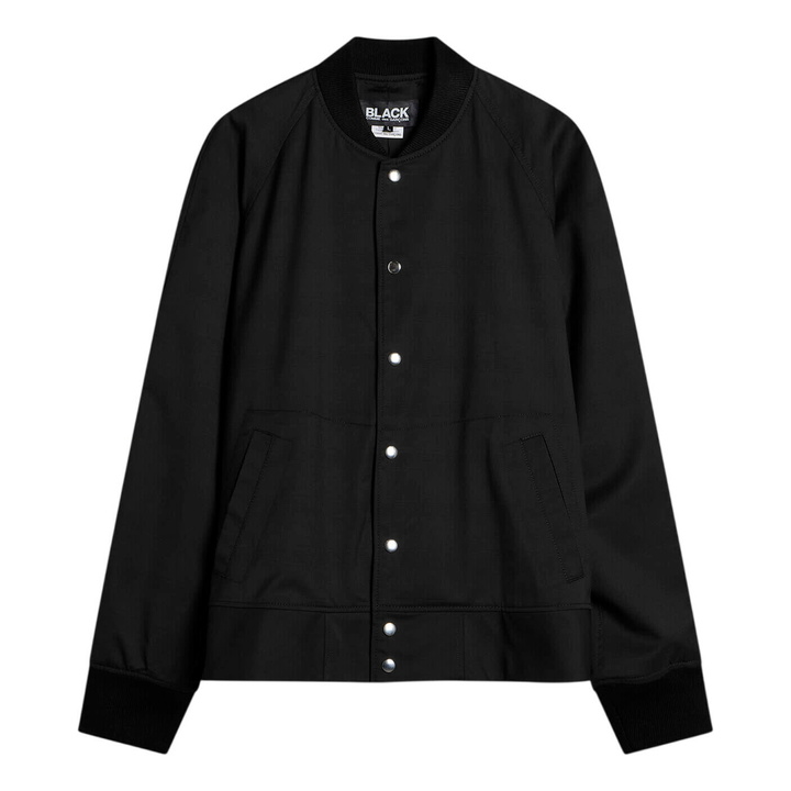 Photo: Comme des Garçons Men's Wool Glen Check Bomber Jacket in Black