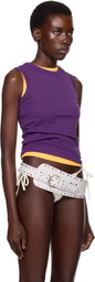 FLORE FLORE SSENSE Exclusive Purple Esmé Tank Top