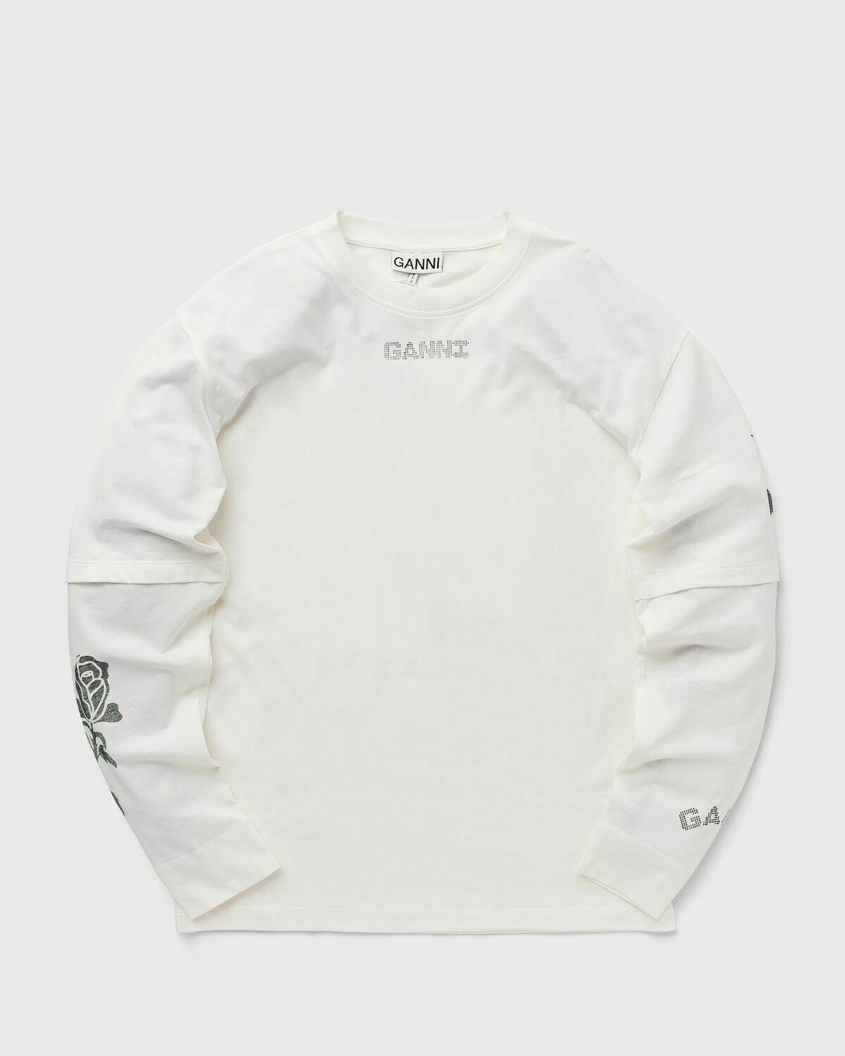 Layered Long Sleeve T-Shirt in Bright White