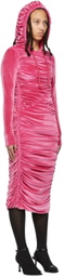 Hood by Air Pink Ruched Mid-Length Dress