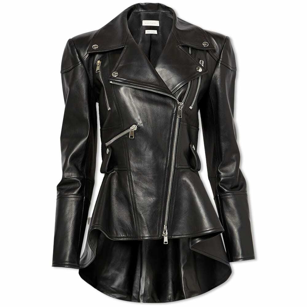 ジャケット ALEXANDER MCQUEEN Women Jackets 818905 QJAEK1000 Black Alexander McQueen Couture Stitch Leather Jacket/Blazer