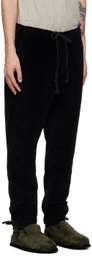 Greg Lauren Black Cord Lounge Pants