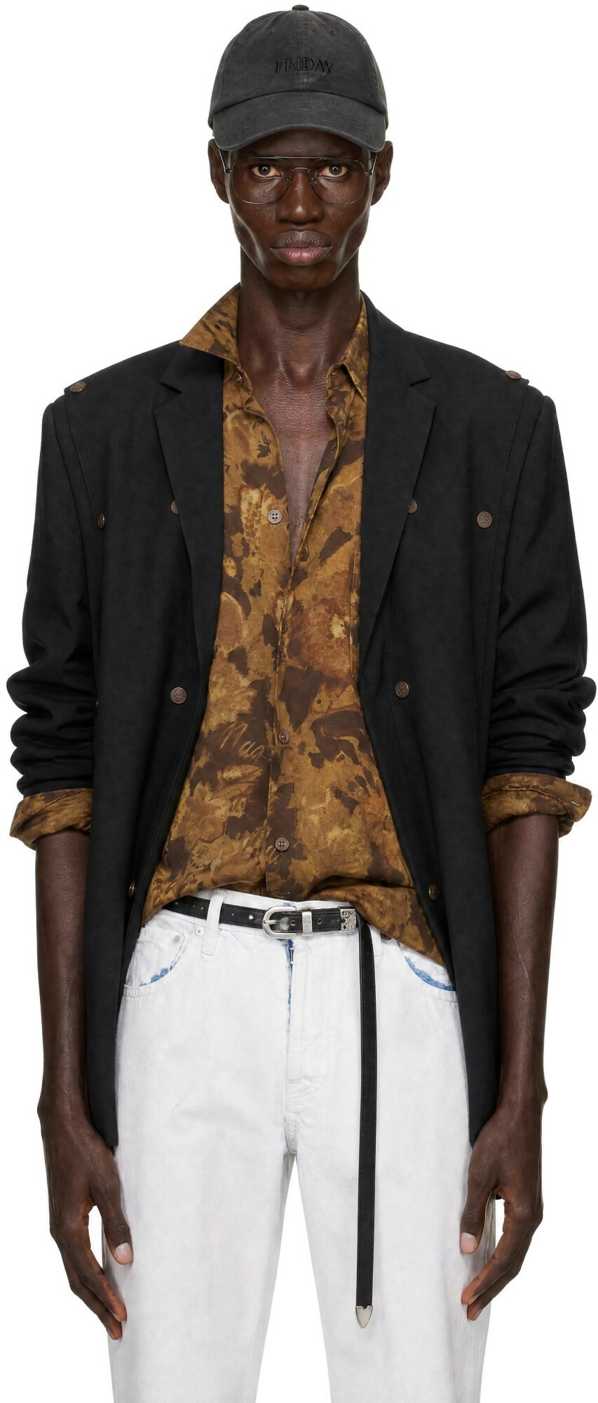 Y/Project Black Snap Panel Blazer