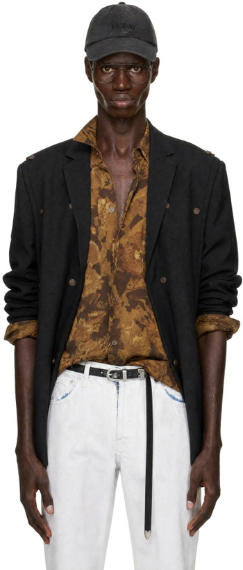 Photo: Y/Project Black Snap Panel Blazer