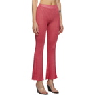 Calle Del Mar Red Ribbed Lounge Pants
