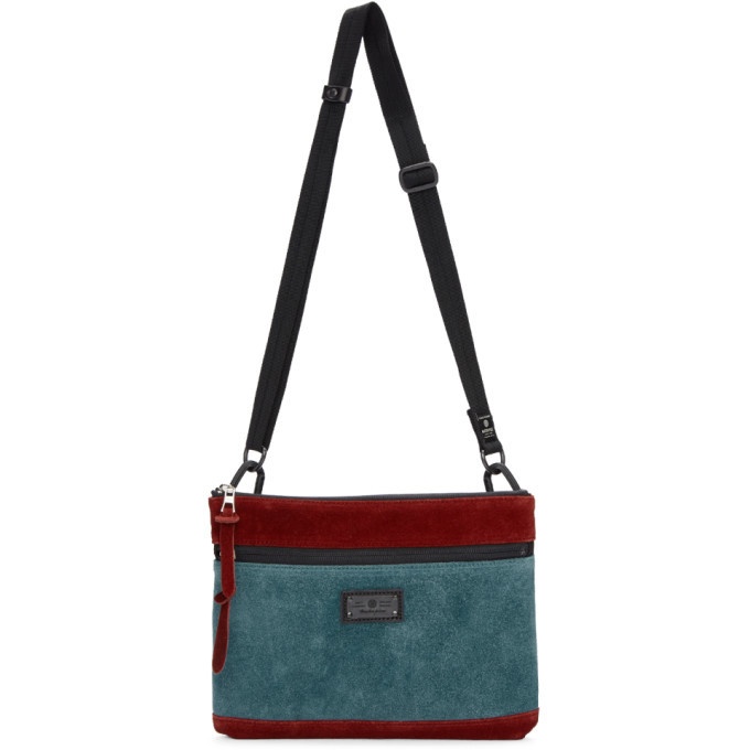 Photo: Master-Piece Co Burgundy and Blue Revise Waterproof Messenger Bag