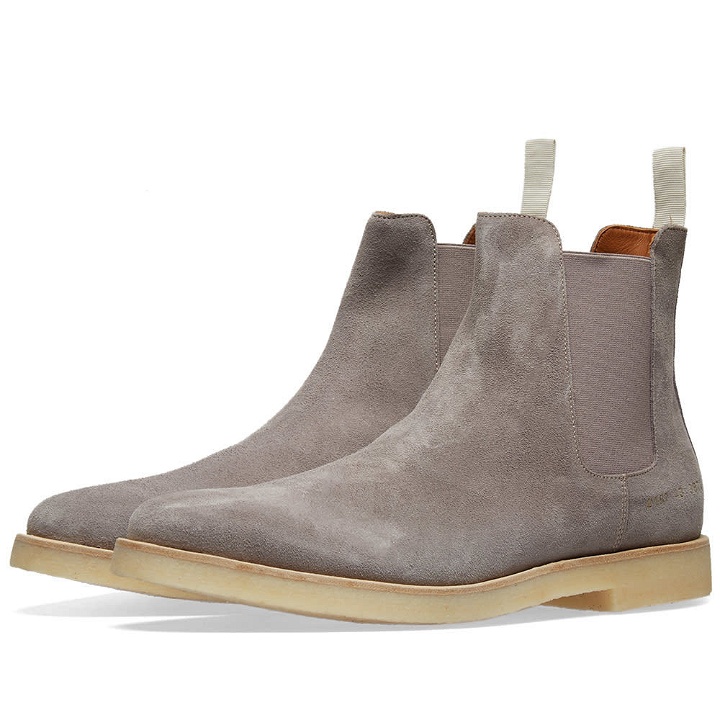 Photo: Common Projects Chelsea Boot Suede Warm Grey
