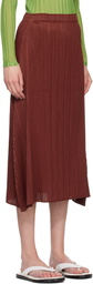 PLEATS PLEASE ISSEY MIYAKE Burgundy Monthly Colors October Maxi Skirt