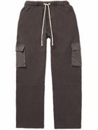 Les Tien - Straight-Leg Cotton-Jersey Drawstring Cargo Trousers - Gray