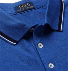 Polo Ralph Lauren - Slim-Fit Contrast-Tipped Stretch-Cotton Piqué Polo Shirt - Blue