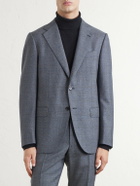 Caruso - Norma Prince of Wales Wool Suit Jacket - Blue