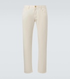 Giorgio Armani Cotton and silk straight pants