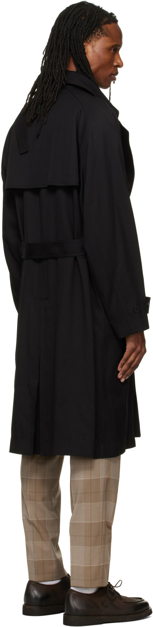 Hugo Black Belted Trench Coat