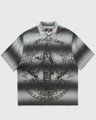 Pleasures X Iuter GIOVANNI BUTTON UP silver Mens Shortsleefe