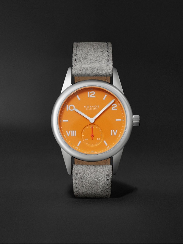 Photo: NOMOS Glashütte - Club Campus Hand-Wound 36mm Stainless Steel and Leather Watch, Ref. No. 710
