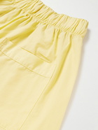 TEKLA - Organic Cotton-Poplin Shorts - Yellow