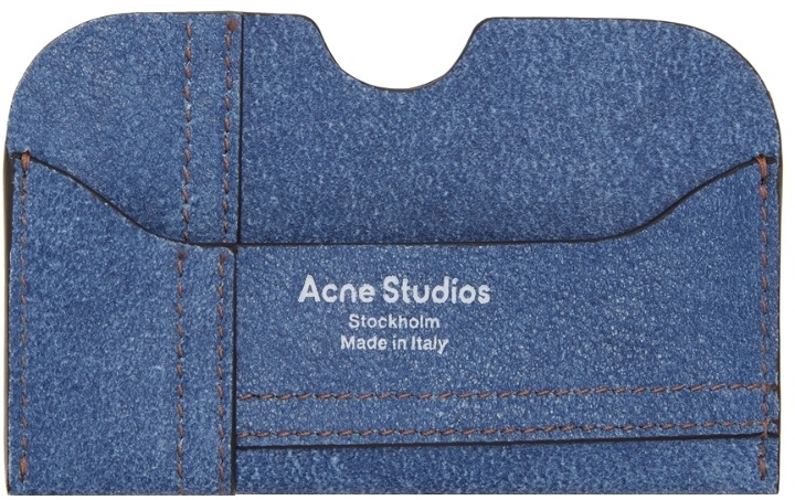 Photo: Acne Studios Blue Denim Logo Card Holder
