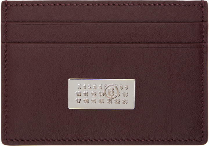 Photo: MM6 Maison Margiela Burgundy Numeric Card Holder