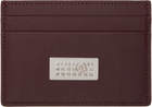 MM6 Maison Margiela Burgundy Numeric Card Holder