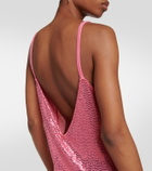 Dodo Bar Or Sequined slip midi dress