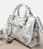Balenciaga Le City Small metallic leather tote bag