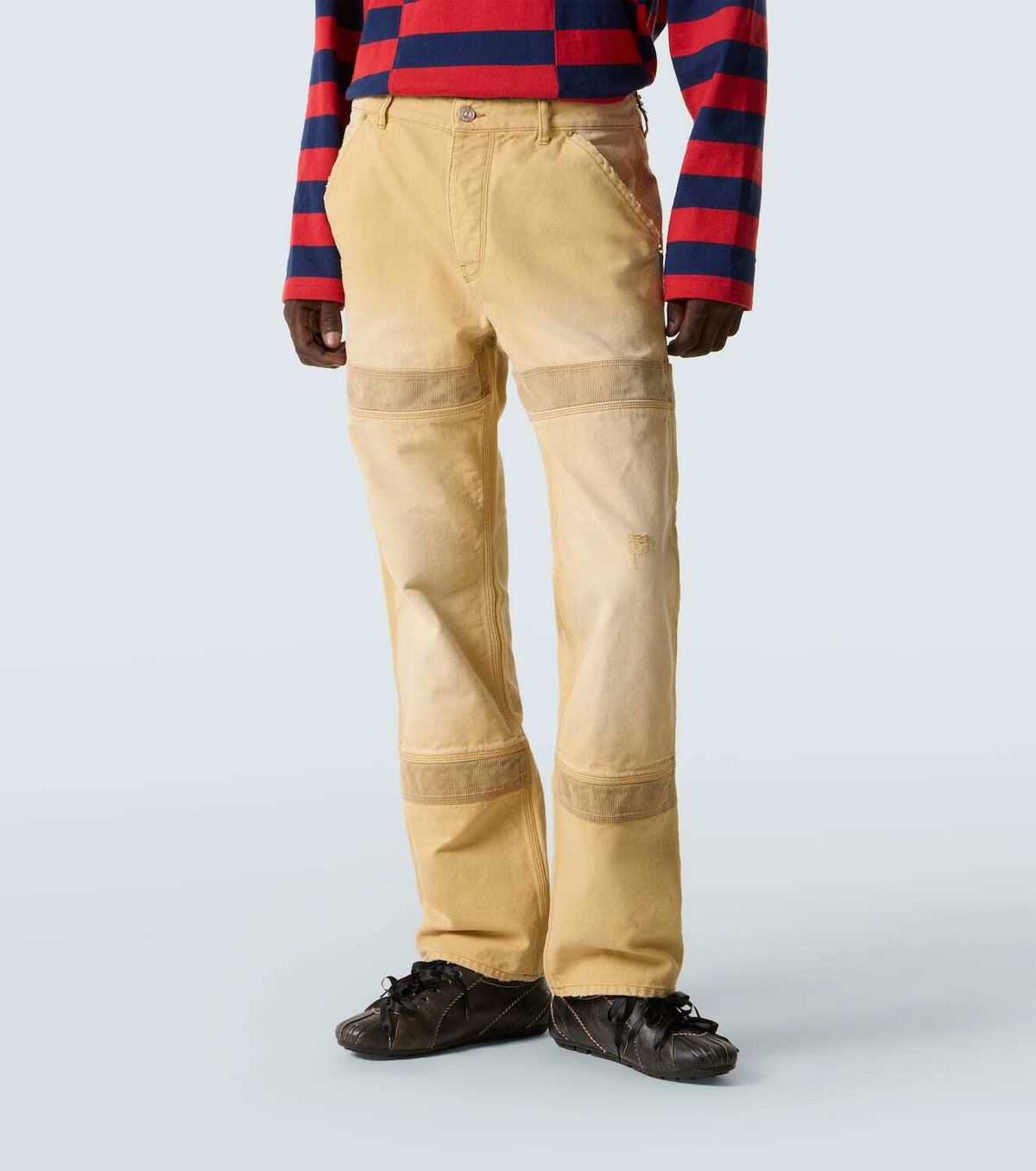 Wales Bonner Sierra cotton canvas straight pants