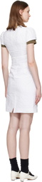 SHUSHU/TONG White Lace Trim Sweetheart Neckline Midi Dress