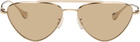 Jil Sander Gold Oliver Peoples 'Edition 1' Aviator Sunglasses