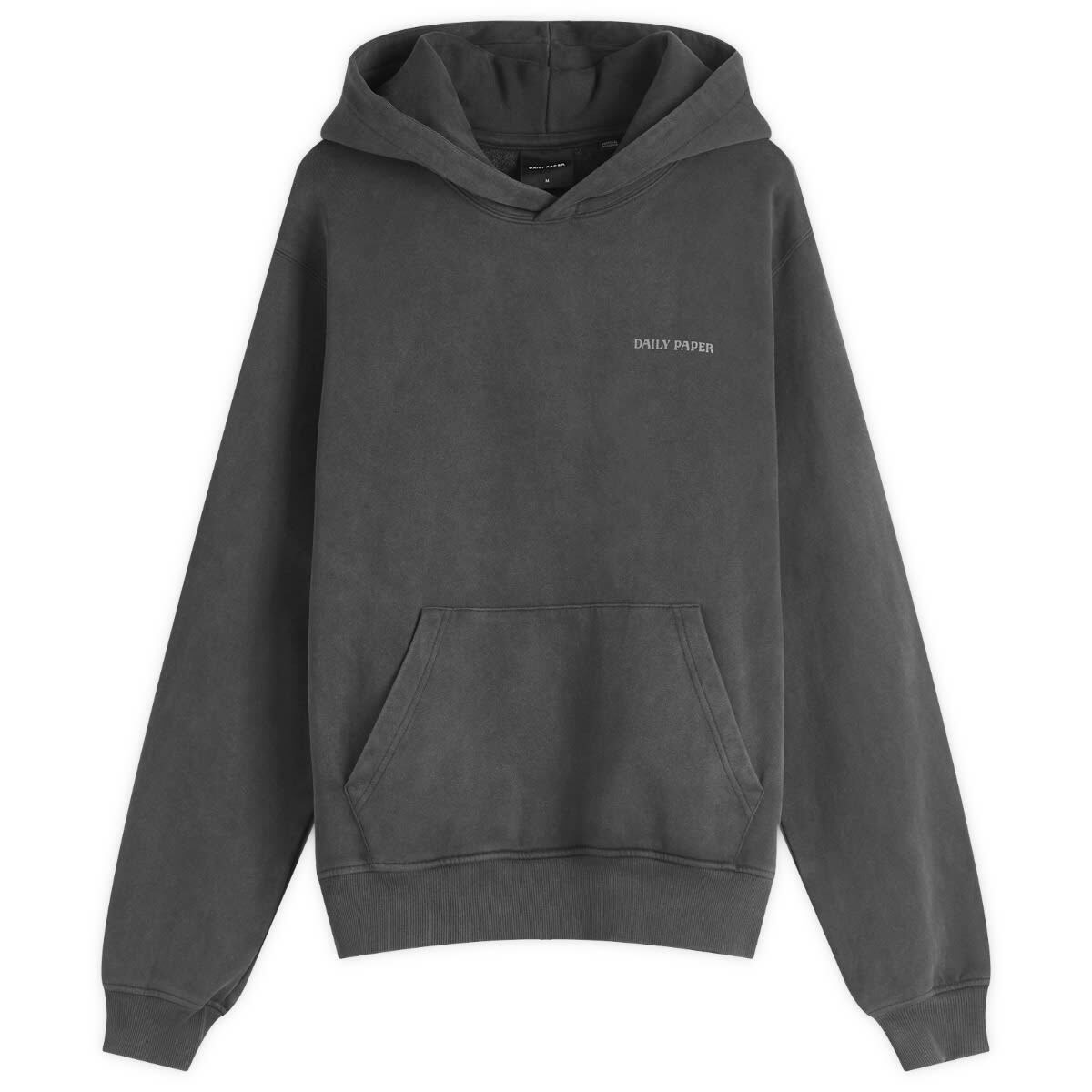 Daily Paper Men's Overload Hoodie in Obsidian Black Daily Paper