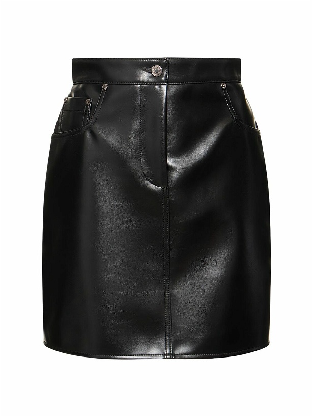 Photo: MSGM - Faux Leather Mini Skirt