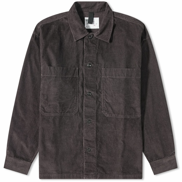 Photo: MHL by Margaret Howell Men's Big Pocket Overshirt in Lead